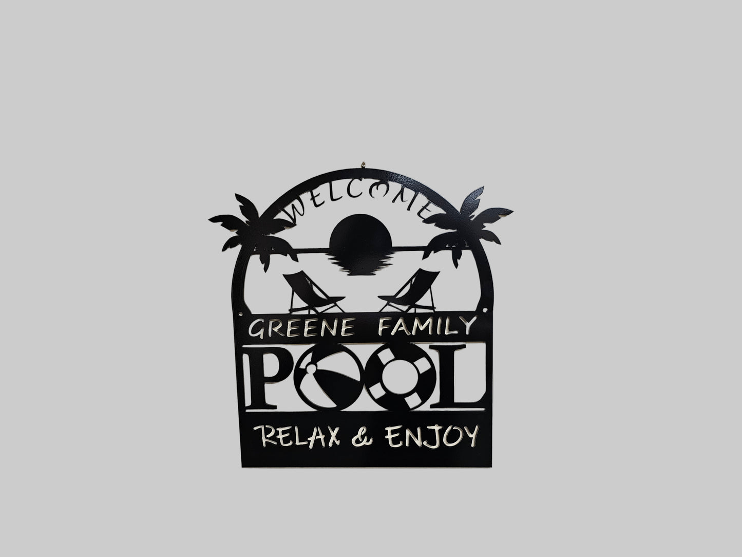 Family Pool Sign