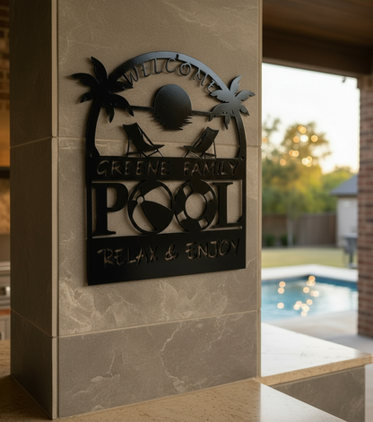 Family Pool Sign